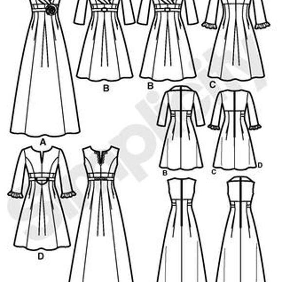 Simplicity 2338 Misses' Dress Pattern Size AA 10-18 Various Sleeve Lengths - Picture 7 of 7